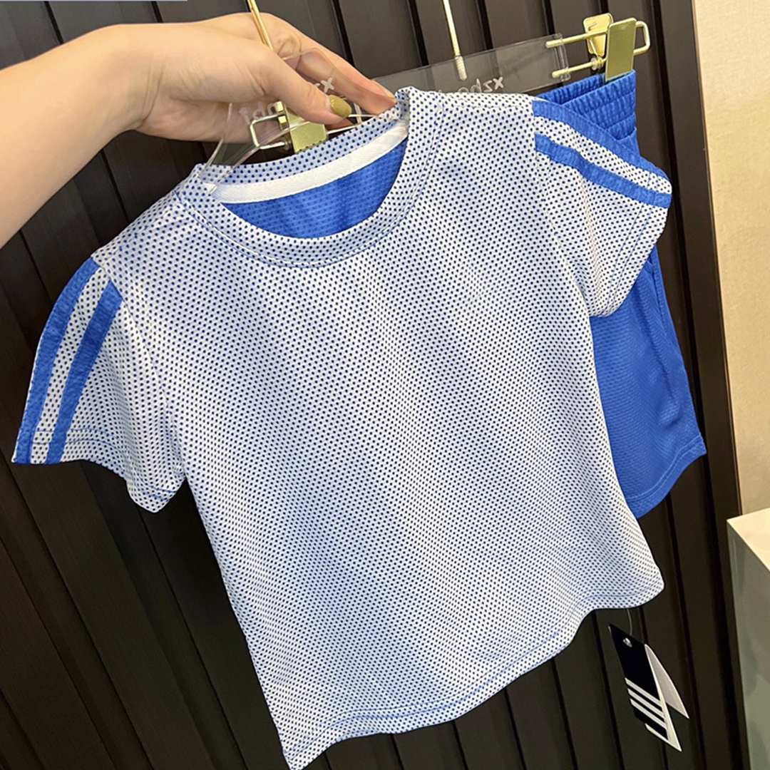 Childrens Designer Clothing Sets Pullover Shorts 2 PCS High Quality Mesh Fast Drying Fabric Sports Style Kids tracksuit 7 Colors To Choose From PSK033, White 
Childrens Designer Clothing Sets Pullover Shorts 2 PCS High Quality Mesh Fast Drying Fabric Sports Style Kids tracksuit 7 Colors To Choose From PSK033, White