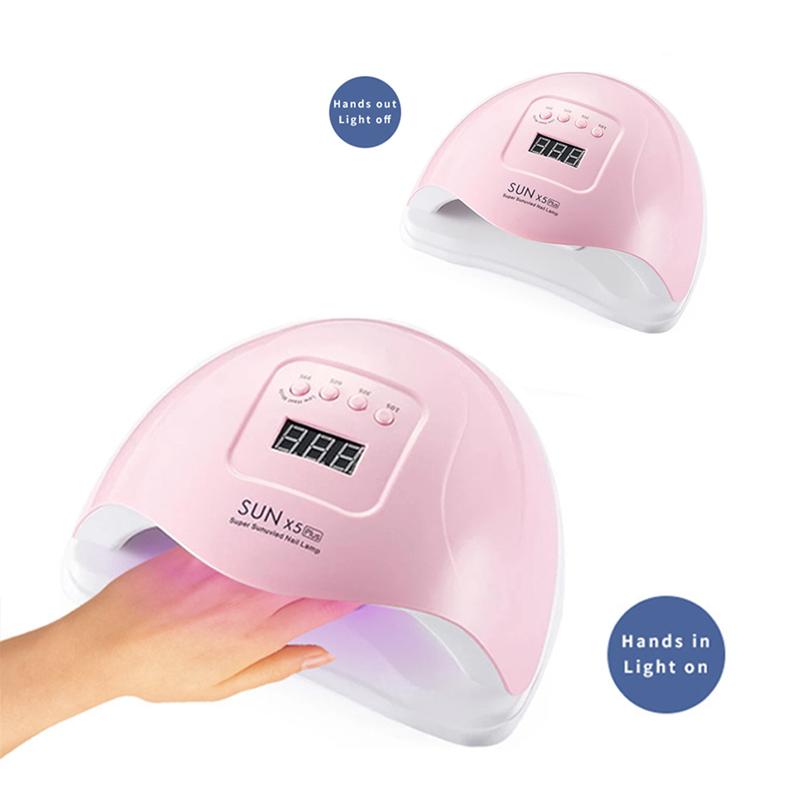 Nail Dryers UV LED Lamp 80W Dryer For Professional Fast Curing With 4 Timer Settings Auto Sensor Art Machine, Pink
Nail Dryers UV LED Lamp 80W Dryer For Professional Fast Curing With 4 Timer Settings Auto Sensor Art Machine, Pink