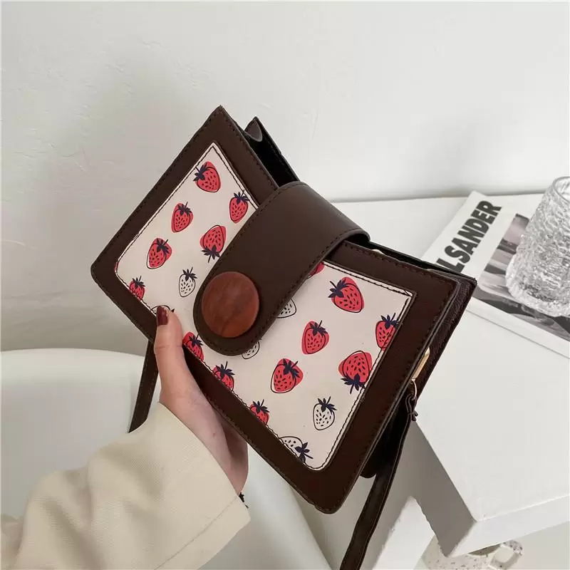 Fashion Women Cartoon Strawberrys Printing Underarm Bag PU Leather Ladies Casual Shoulder Bag Luxury Designer Purses And Handbag, Strawberry
Fashion Women Cartoon Strawberrys Printing Underarm Bag PU Leather Ladies Casual Shoulder Bag Luxury Designer Purses And Handbag, Strawberry