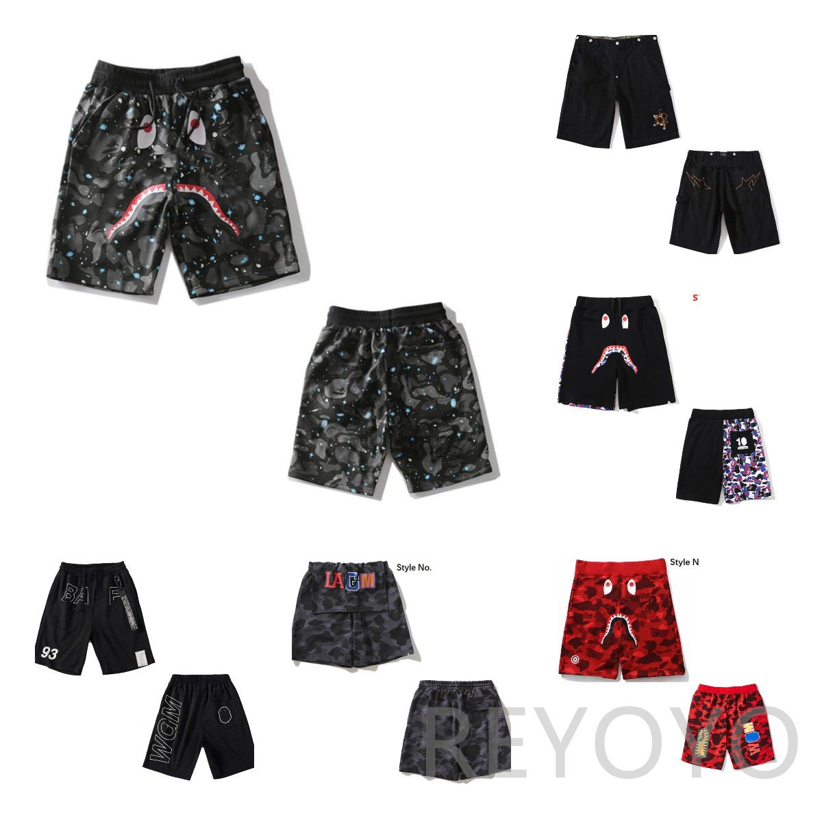 Men's shorts women's beach pants couples shark head classic high-quality camouflage printed pant summer five-point luminous series 01041802, 1pcs buttons
Men's shorts women's beach pants couples shark head classic high-quality camouflage printed pant summer five-point luminous series 01041802, 1pcs buttons