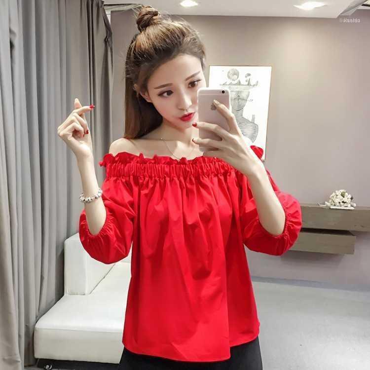 Women's Blouses & Shirts Summer Chiffon Shirt Loose Plus Size Clothing Red Off-Shoulder Top Blouse Women Blusas Ropa De Mujer, Black
Women's Blouses & Shirts Summer Chiffon Shirt Loose Plus Size Clothing Red Off-Shoulder Top Blouse Women Blusas Ropa De Mujer, Black