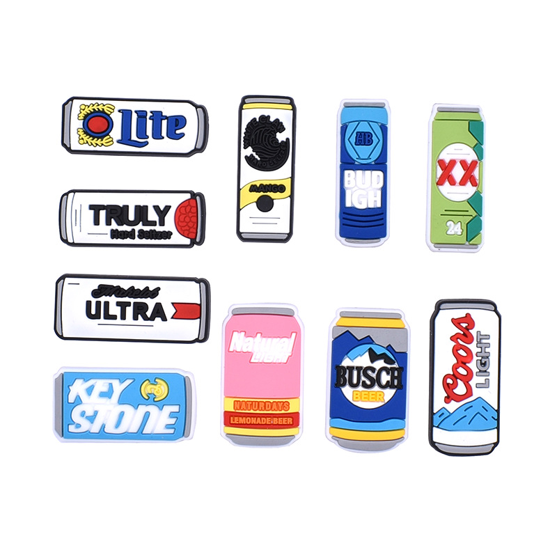 Soft Drink Rubber Beer Shoe Charms Buckle Decoration Parts Accessories Jibitz for Croc Charms Clog Button Decor
Soft Drink Rubber Beer Shoe Charms Buckle Decoration Parts Accessories Jibitz for Croc Charms Clog Button Decor