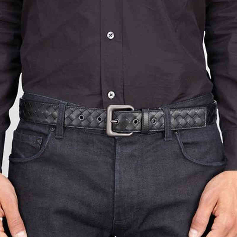 Belts Pure manual braided headlayer model Leather Cross Stitch buckle belt men's business casual jeans general OEW7, Black
Belts Pure manual braided headlayer model Leather Cross Stitch buckle belt men's business casual jeans general OEW7, Black