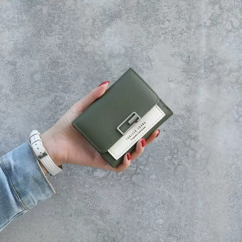 Fashion Womens Wallets Short Wallet For Women Hasp Mini Coin Purse Ladies Small Wallet Female Leather Card Holder Instrument Bags & Cases