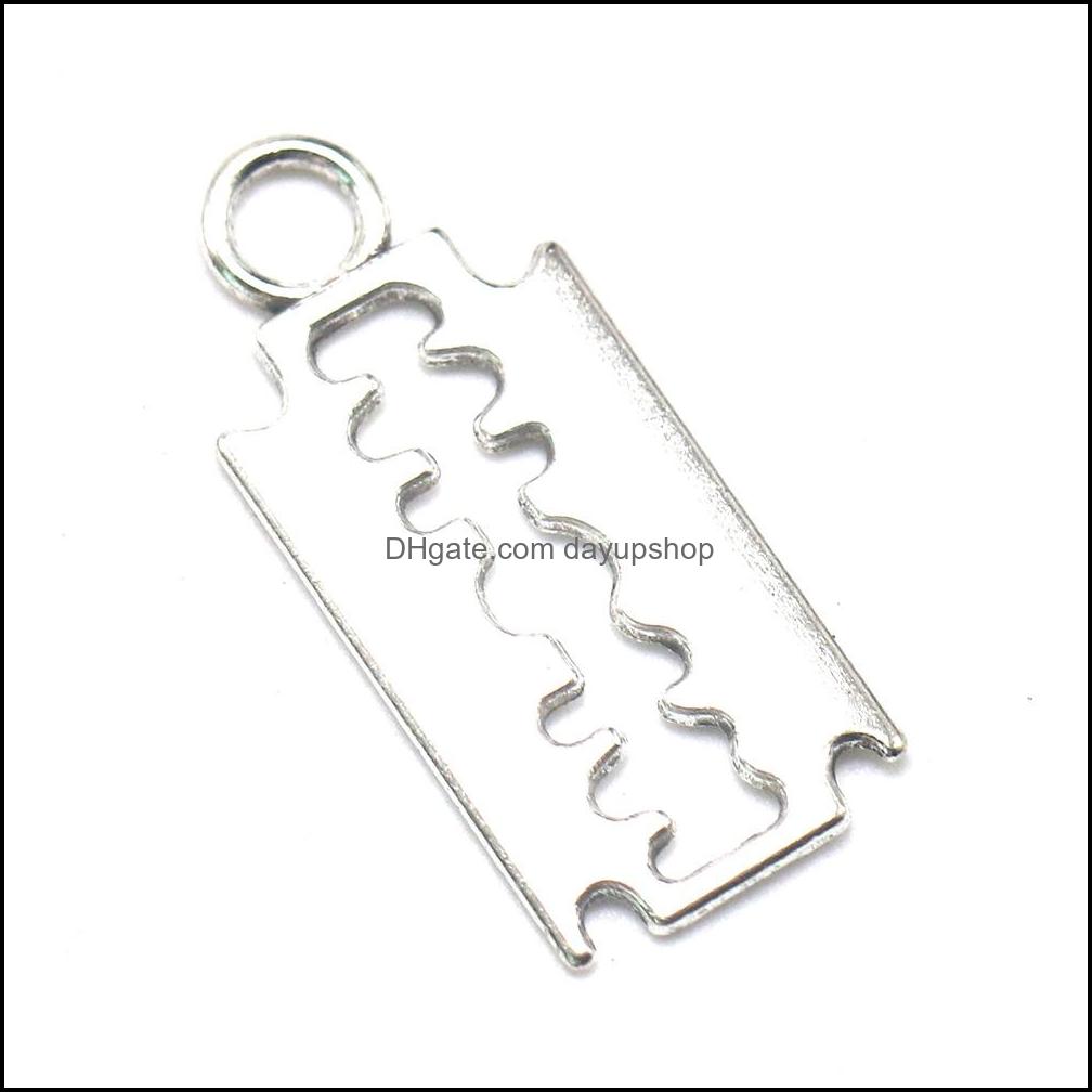 Charms Jewelry Findings Components 100Pcs/Lot Alloy Sier Color Razor Blade Bracelet Choker Necklace Pendant Dh6Q8
Charms Jewelry Findings Components 100Pcs/Lot Alloy Sier Color Razor Blade Bracelet Choker Necklace Pendant Dh6Q8