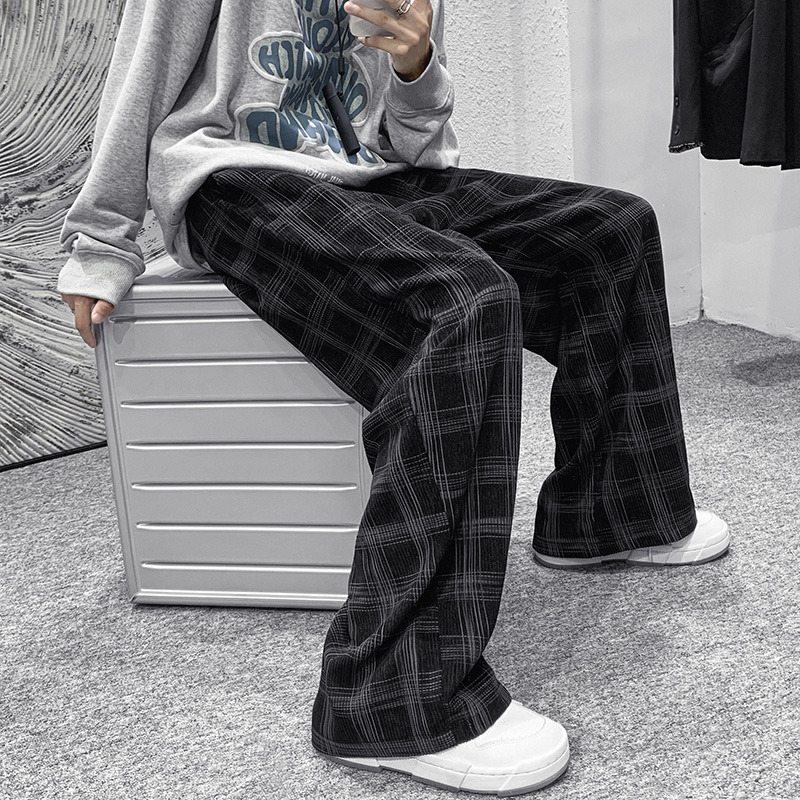 Autumn Corduroy Pants Men Fashion Retro Casual Plaid Pants Men Streetwear Hip Hop Loose Straight Trousers Male Large Size S-5XLT220716, Black 2
Autumn Corduroy Pants Men Fashion Retro Casual Plaid Pants Men Streetwear Hip Hop Loose Straight Trousers Male Large Size S-5XLT220716, Black 2