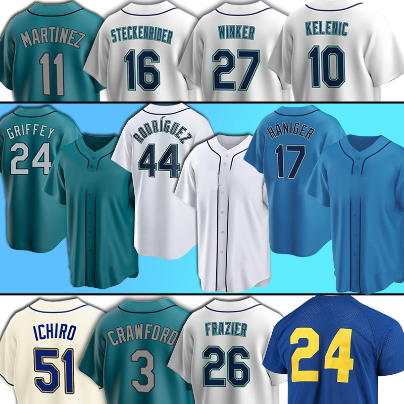 Ken Griffey Jr. Jersey Seattle 2022 Mariners Jerseys 17 Mitch Haniger 15 Kyle Seager 23 Ty France Luis Torrens Jarred Kelenic Edgar Martínez 28 Eugenio Suarez, Men(shui shou)
Ken Griffey Jr. Jersey Seattle 2022 Mariners Jerseys 17 Mitch Haniger 15 Kyle Seager 23 Ty France Luis Torrens Jarred Kelenic Edgar Martínez 28 Eugenio Suarez, Men(shui shou)