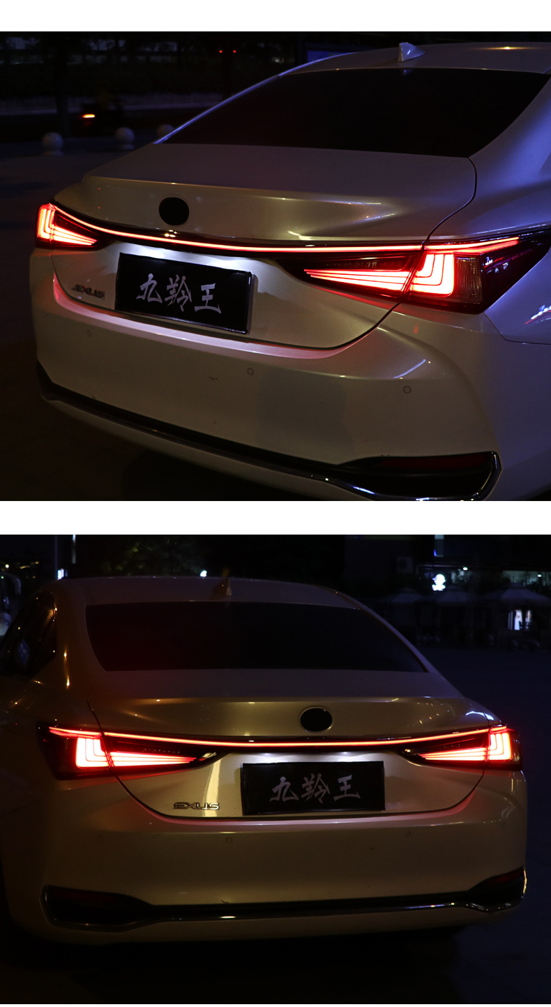 auto tail lights For ES300 ES 18-21 ES260 ES200 Full LED Tail Light rear fog turn signal brake taillights assembly