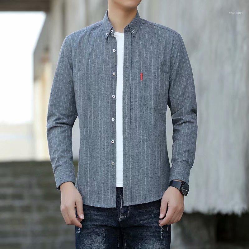 M-3XL Plus Size Shirt Men's Casual Black Gray Blue Striped Lapel Long Sleeve Spring And Autumn Shirts
M-3XL Plus Size Shirt Men's Casual Black Gray Blue Striped Lapel Long Sleeve Spring And Autumn Shirts