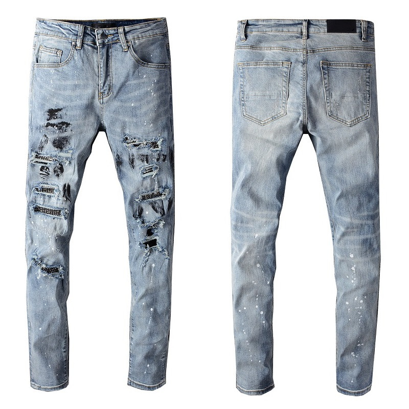 Man Blue Pants Skinny Slim Jeans Ripped Fit Cult Biker Moto Hip Hop Street Fashion for Young Mens Guys Stretch Rivet Patch Straight Paint Leg Denim Long Trendy Zipper, 626
Man Blue Pants Skinny Slim Jeans Ripped Fit Cult Biker Moto Hip Hop Street Fashion for Young Mens Guys Stretch Rivet Patch Straight Paint Leg Denim Long Trendy Zipper, 626