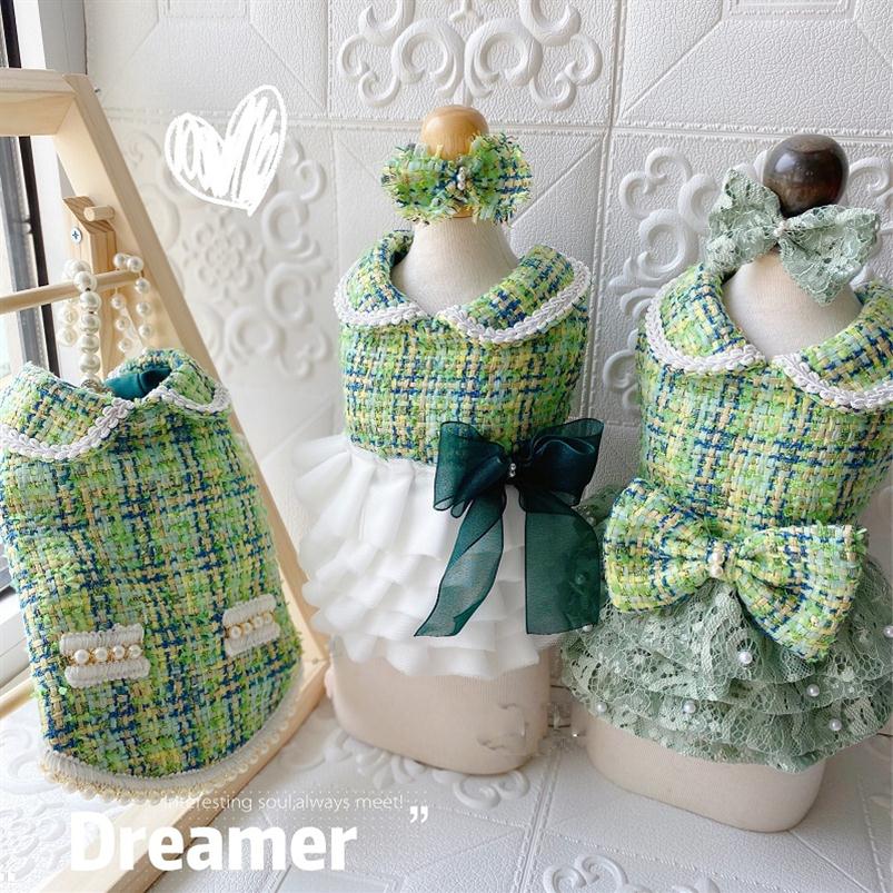 Handmade Dog Apparel Tweed Clothes Pet Couples Dress Coat Outfit Avocado Emerald Green Lace Skirt 3 Style Yorkie Poodle2395, Green skirt
Handmade Dog Apparel Tweed Clothes Pet Couples Dress Coat Outfit Avocado Emerald Green Lace Skirt 3 Style Yorkie Poodle2395, Green skirt