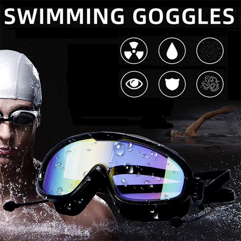 Professional Big Frame Swim Eyewear Waterproof Soft Silicone Swimming Glasses with Earplugs Anti-Fog UV Goggles for Men Women 220401
Professional Big Frame Swim Eyewear Waterproof Soft Silicone Swimming Glasses with Earplugs Anti-Fog UV Goggles for Men Women 220401