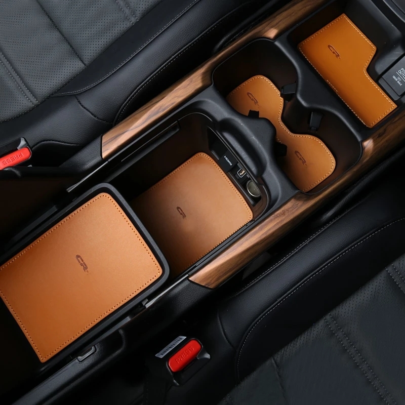 Car Storage Sink Mat Leather Slip Mats For Honda Coasters Door Slip Mats Door Protectors Leather Coasters