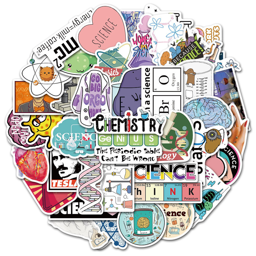 Waterproof sticker 50/100 PCS Science Lab Stickers Biology Chemistry Research Viny Decals for Kids Student Laptop Stationery Wall Cool Graffiti Car stickers, 50 pieces
Waterproof sticker 50/100 PCS Science Lab Stickers Biology Chemistry Research Viny Decals for Kids Student Laptop Stationery Wall Cool Graffiti Car stickers, 50 pieces
