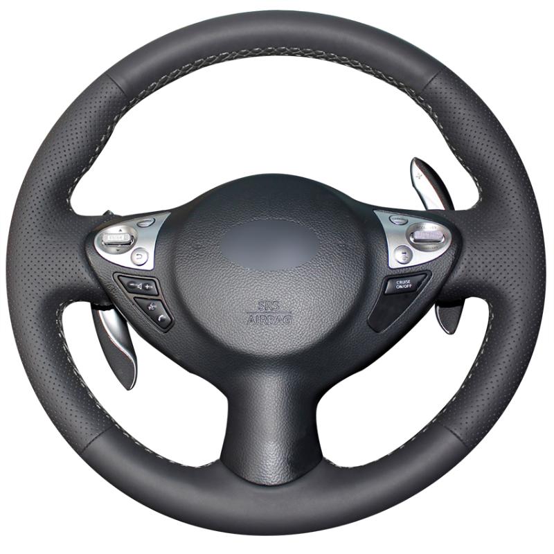 Steering Wheel Covers Hand-stitched Black Genuine Leather Anti-slip Soft Car Cover For Infiniti FX FX35 FX37 FX50 QX70 2014-2022Steering Cov
Steering Wheel Covers Hand-stitched Black Genuine Leather Anti-slip Soft Car Cover For Infiniti FX FX35 FX37 FX50 QX70 2014-2022Steering Cov