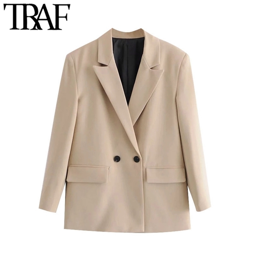 TRAF Women Fashion Double Breasted Loose Fitting Blazer Coat Vintage Long Sleeve Pockets Female Outerwear Chic Tops 220402, As picture
TRAF Women Fashion Double Breasted Loose Fitting Blazer Coat Vintage Long Sleeve Pockets Female Outerwear Chic Tops 220402, As picture
