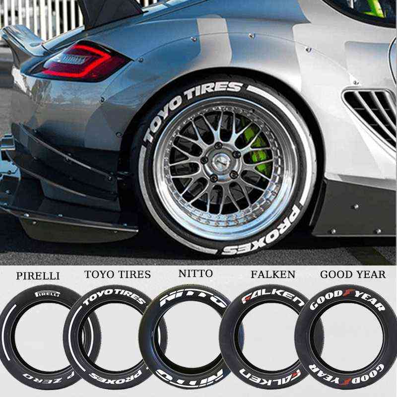 tire letter stickers 3D rubber reflective waterproof racing Wheel stickers Personalized custom decals for car motorcycle Style Y220609