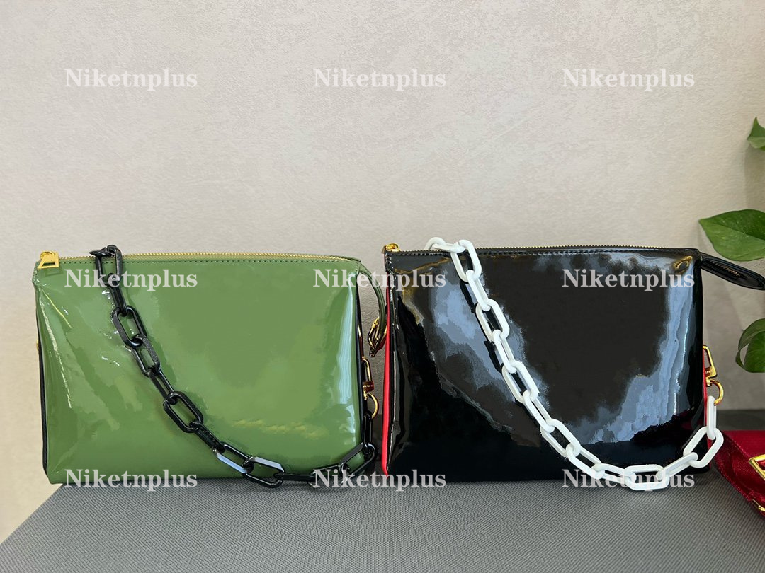 M20565 COUSSIN PM Shoulder Bag Green Black Patent Leather Chain Handle Bag Embossed Monograms Pattern Handbag Spring-Summer 2022 Designer Women Purse Wallet, #1
M20565 COUSSIN PM Shoulder Bag Green Black Patent Leather Chain Handle Bag Embossed Monograms Pattern Handbag Spring-Summer 2022 Designer Women Purse Wallet, #1
