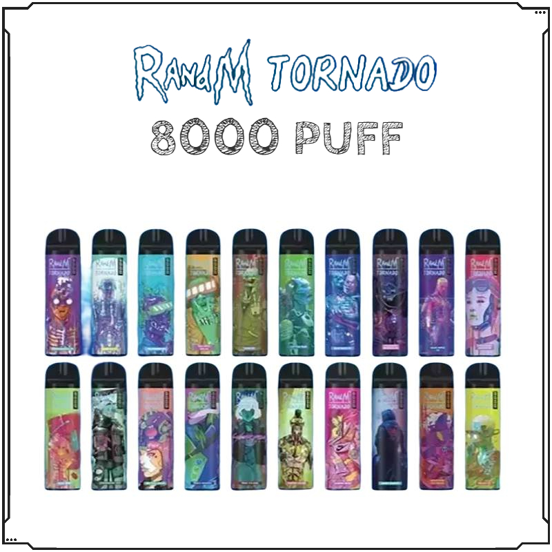 Original RandM TORNADO 8000 Puff Disposable Vape Pen E Cigarette With Airflow Control Rechargeable 850mAh Battery Mesh Coil 16ml Prefilled Pod Big Vapor Kit
Original RandM TORNADO 8000 Puff Disposable Vape Pen E Cigarette With Airflow Control Rechargeable 850mAh Battery Mesh Coil 16ml Prefilled Pod Big Vapor Kit
