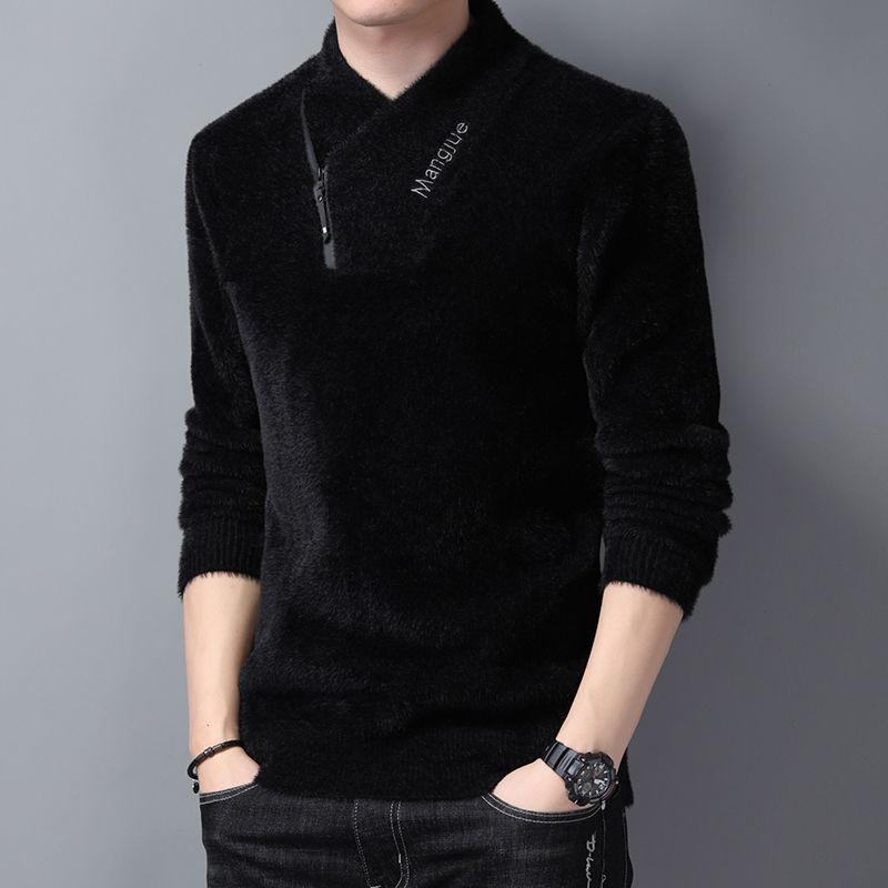 Men' Sweaters High-end Imitation Mink Velvet Dad Sweater Men' V-neck Thickened Middle-aged And Elderly Father Warm Heart Collar TopMen, Sky blue
Men' Sweaters High-end Imitation Mink Velvet Dad Sweater Men' V-neck Thickened Middle-aged And Elderly Father Warm Heart Collar TopMen, Sky blue