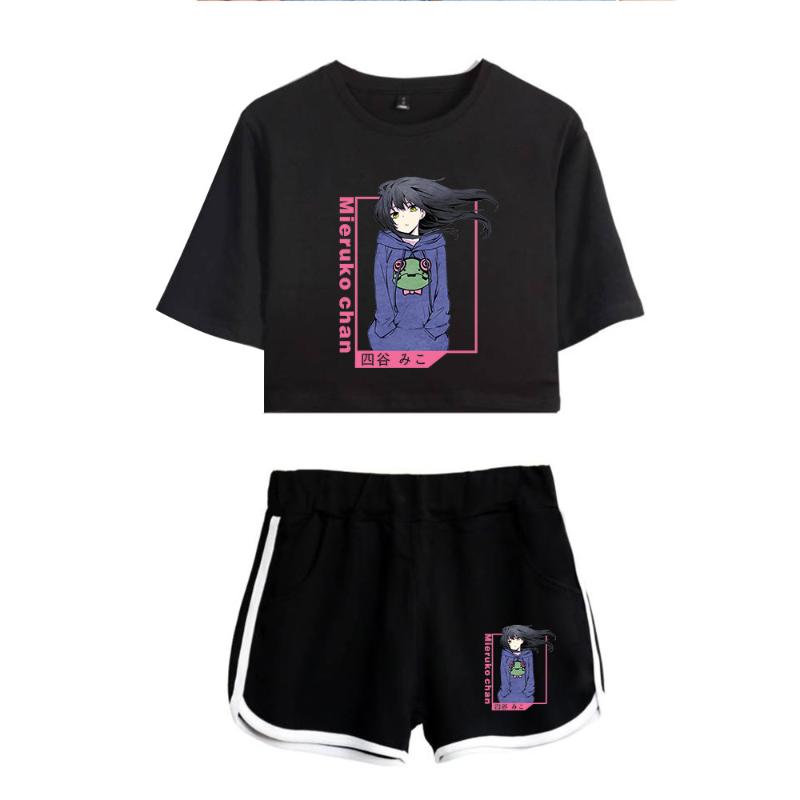 Women's Tracksuits Anime Mieruko Chan Two Piece Set Cotton Sexy Top Middle Waist Shorts Kpop Lady Fitness Summer Sportsuits, Beige
Women's Tracksuits Anime Mieruko Chan Two Piece Set Cotton Sexy Top Middle Waist Shorts Kpop Lady Fitness Summer Sportsuits, Beige