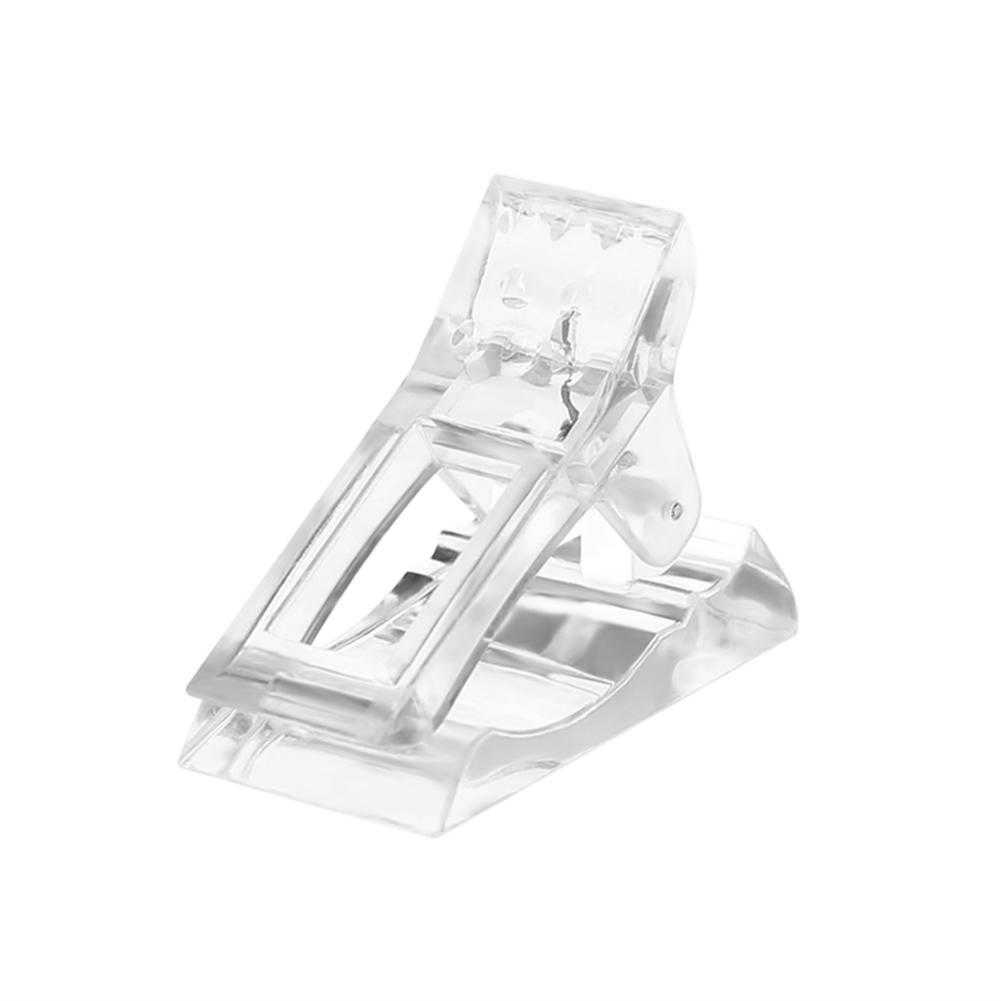 Plastic Reusable Fixing Clamp UV Glue Salon Fixed Clip for Finger Extension Displacement Prevention Manicure Nail Beauty Tool