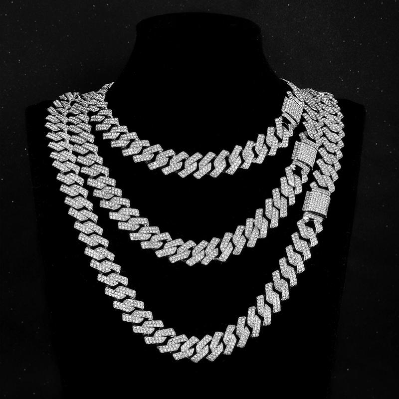 Chains Iced Out Men Chain Necklace Watch Cuban Hip Hop Set Watches For Women Jewelry GiftChains ChainsChains