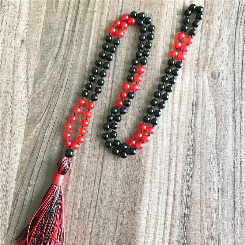 Pendant Necklaces Mala Beads Necklace Black And Red Stone Classic Color Knotted Long Meditation Jewelry Gift For Lovers Can DIYPendant
Pendant Necklaces Mala Beads Necklace Black And Red Stone Classic Color Knotted Long Meditation Jewelry Gift For Lovers Can DIYPendant