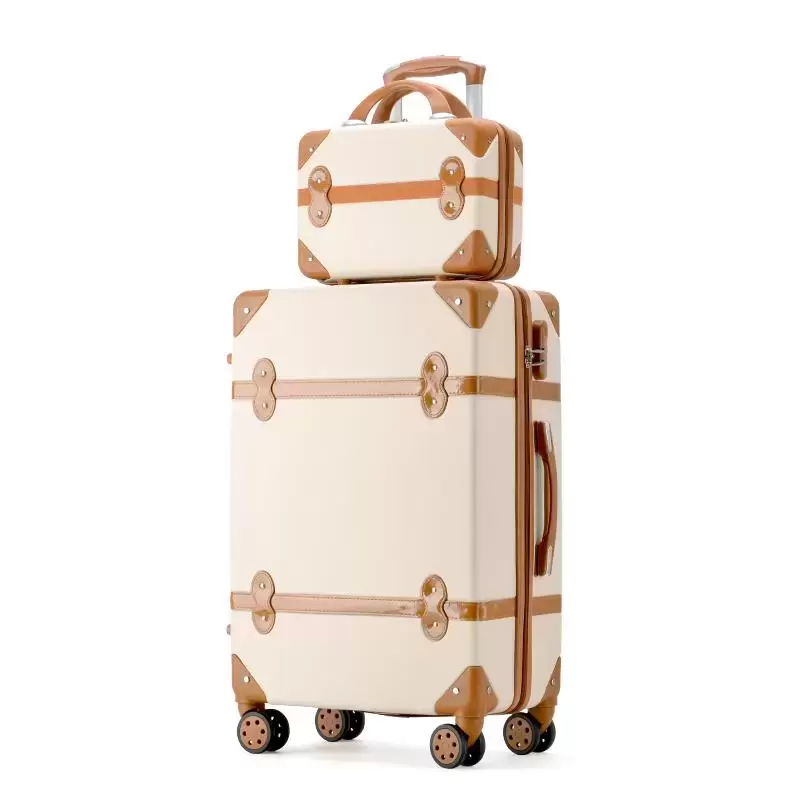 Suitcases Classical Retro Rolling Luggage With Cosmetic Bag For Women Travel Carry On Trolley Suitcase Spinner Wheel 20"22"24&
Suitcases Classical Retro Rolling Luggage With Cosmetic Bag For Women Travel Carry On Trolley Suitcase Spinner Wheel 20"22"24&