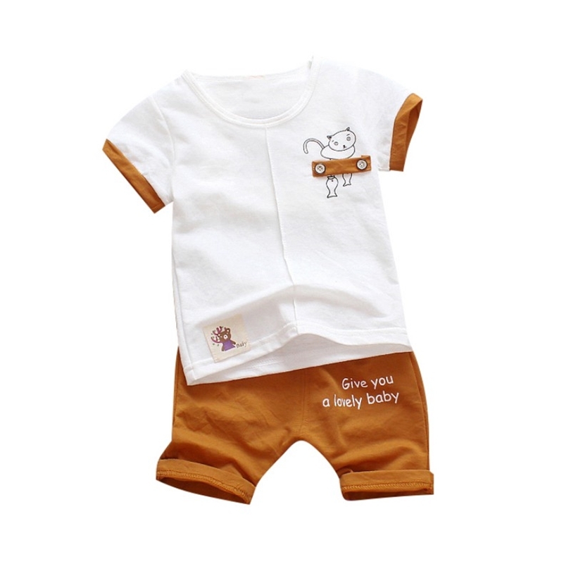 Summer Children Boy Clothes Set Cartoon Printed Short Sleeve T-shirt Round Collar Casual Tops+Pants Toddler Infant Outfits 220419
Summer Children Boy Clothes Set Cartoon Printed Short Sleeve T-shirt Round Collar Casual Tops+Pants Toddler Infant Outfits 220419