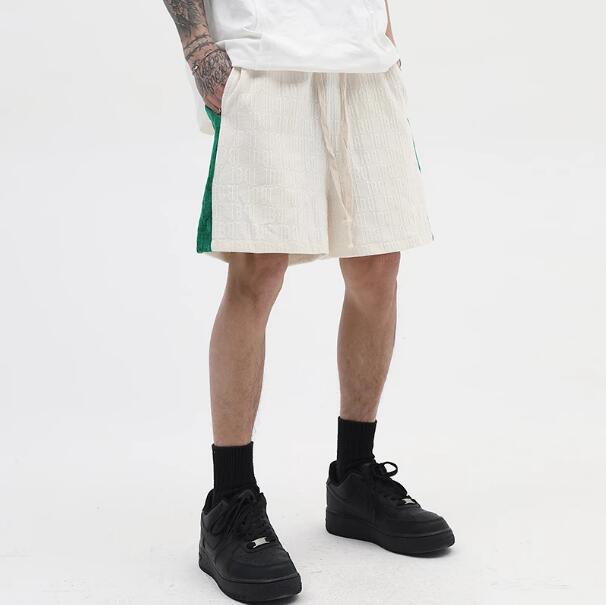 Side Green Striped Patchwork Drawstring Summer Five Point Pants Mens High Street Oversized Casual Loose Shorts
Side Green Striped Patchwork Drawstring Summer Five Point Pants Mens High Street Oversized Casual Loose Shorts