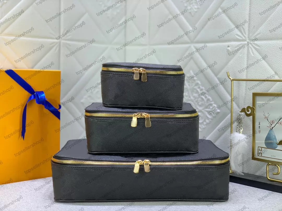 Makeup bags women cosmetic bag large capacity one set three sizes packing cube travel toiletry pouch bag organizer pack cubes storage boxes cover case purse, Black
Makeup bags women cosmetic bag large capacity one set three sizes packing cube travel toiletry pouch bag organizer pack cubes storage boxes cover case purse, Black