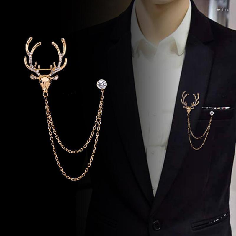 Pins Brooches Tassel Small Deer With Chain Jewelry Luxury Lapel Men's Women's Suits Shirt Collar Button Brooch Pin Accessories Marc22
Pins Brooches Tassel Small Deer With Chain Jewelry Luxury Lapel Men's Women's Suits Shirt Collar Button Brooch Pin Accessories Marc22