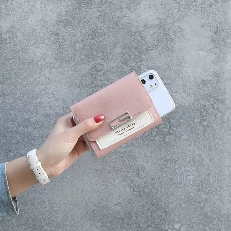 Fashion Womens Wallets Short Wallet For Women Hasp Mini Coin Purse Ladies Small Wallet Female Leather Card Holder Instrument Bags & Cases