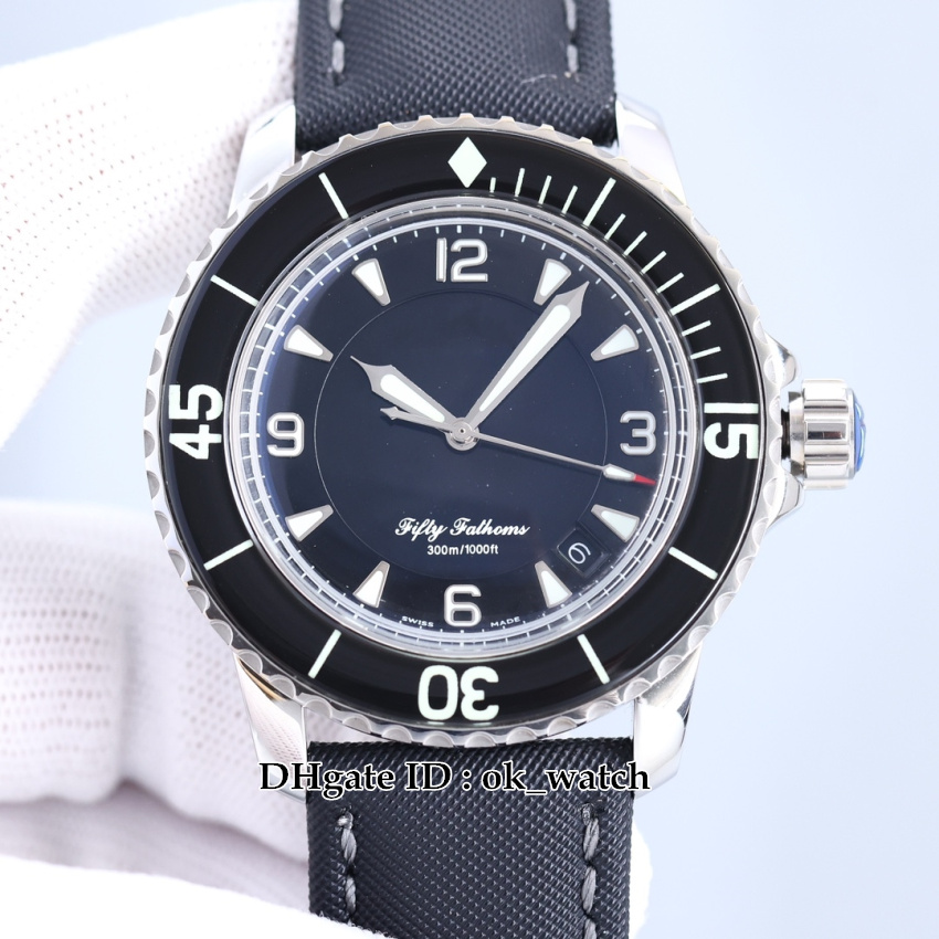 Top 45mm Fifty Fathoms 5015-1130-52A Miyota 9015 Automatic Mens Watch 316 Steel Case Black Dial Sapphire Bezel Canvas Strap Date Sport Gents Wristwatches, Bp7-1
Top 45mm Fifty Fathoms 5015-1130-52A Miyota 9015 Automatic Mens Watch 316 Steel Case Black Dial Sapphire Bezel Canvas Strap Date Sport Gents Wristwatches, Bp7-1