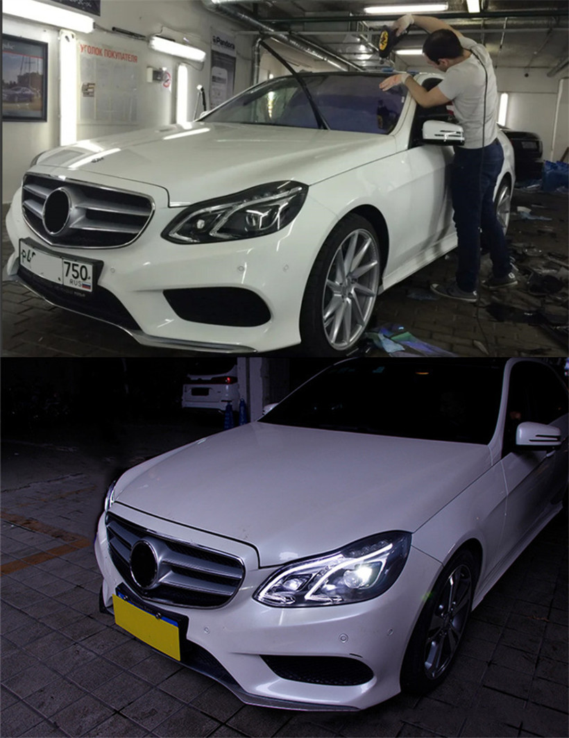 Head Lamp For E Class E250 E260 W212 2010-20 16 Headlights Fog Lights Day Running Light DRL H7 LED Lens Bulb Car Accessory