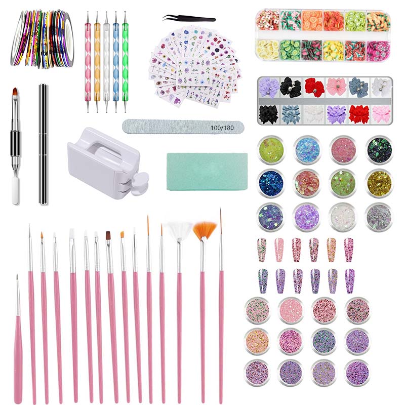 Nail Art Worker Beginner Tool Set Brush Jewelry Polishing Strip Polishing Block Sticker Various Pens 3D Bow Glitter Kit
Nail Art Worker Beginner Tool Set Brush Jewelry Polishing Strip Polishing Block Sticker Various Pens 3D Bow Glitter Kit