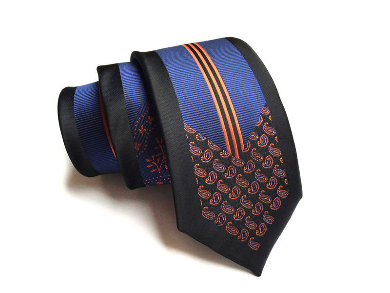 Silk Slim Men Ties Fashion 6cm Skinny Stripe Dot Floral Neck tie for men Woven Formal wear business wedding party 02