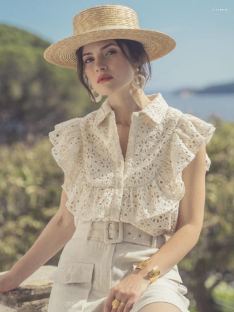 Women' Blouses & Shirts Women Shirt 2022 Summer Cotton Hollow Embroidery Ruffles Flying Sleeves Sleeveless Vest Casual TopWomen' Chee22, Pants
Women' Blouses & Shirts Women Shirt 2022 Summer Cotton Hollow Embroidery Ruffles Flying Sleeves Sleeveless Vest Casual TopWomen' Chee22, Pants