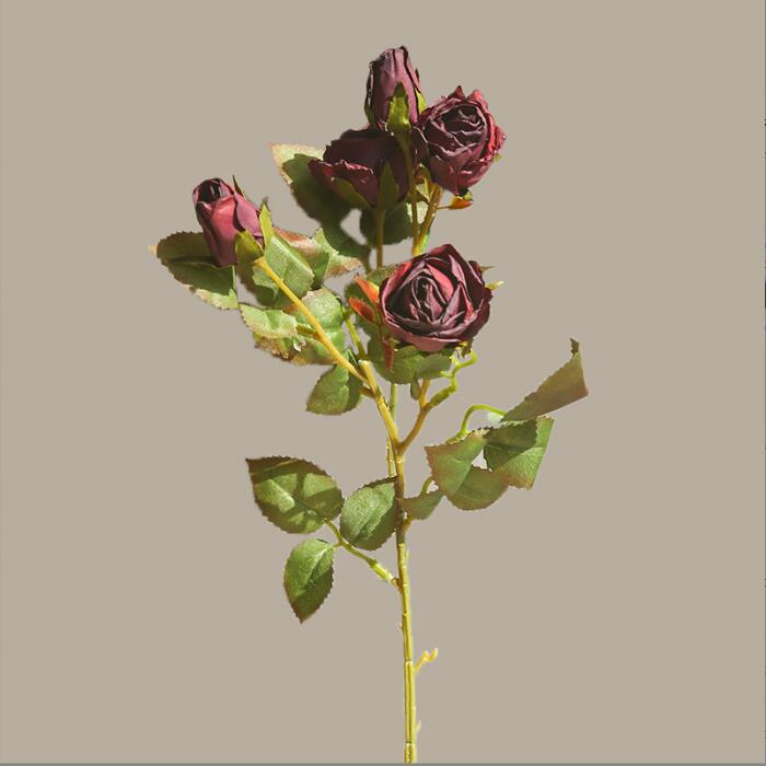 Decorative Flowers Retro rose with burnt edge Wedding Hotel Decoration Flower