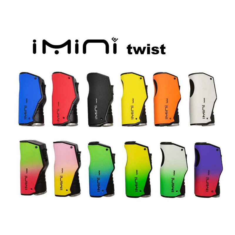 

Original IMINI TWIST bottom box mod regulator battery 500mAh 3.3V-4.8V Wax Cartridges Vaporizer Kit 510 Thread Wax Vape Starter Vapor