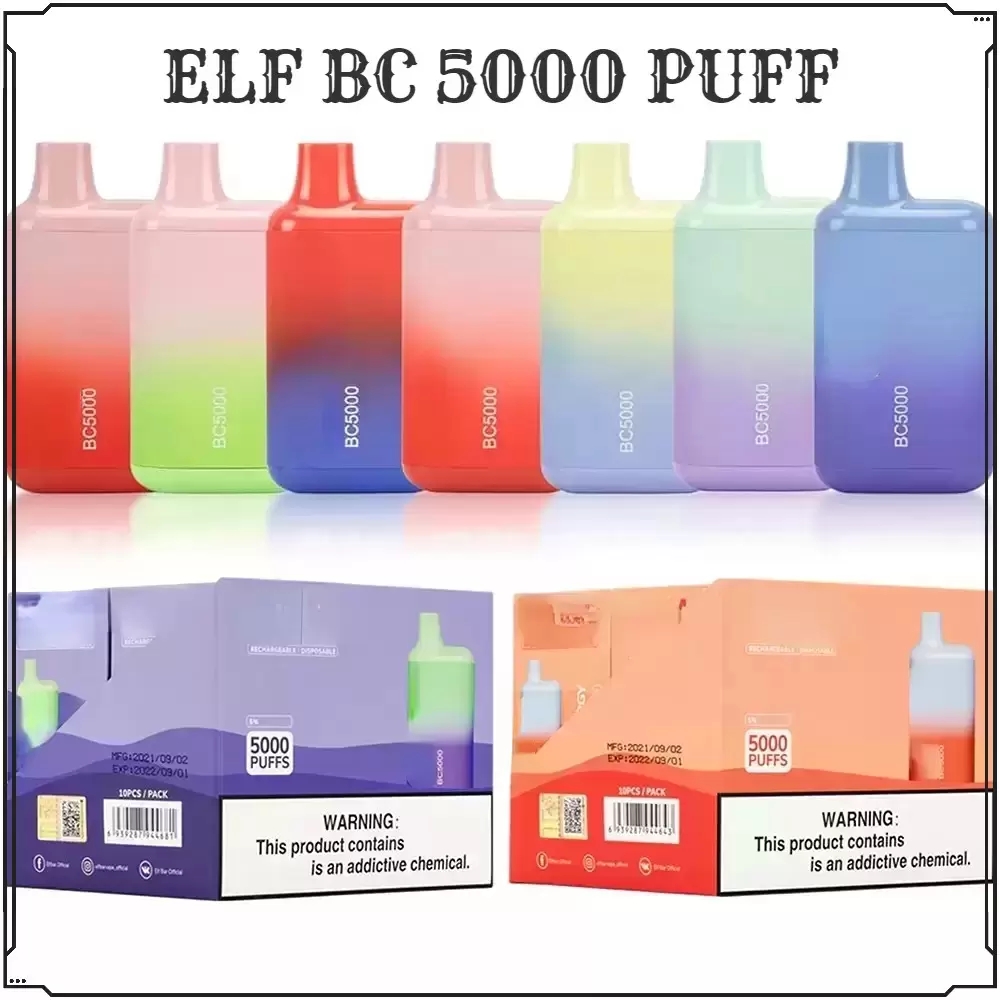 Elf Bar BC5000 Disposable Electronic Cigarette 5000 Puffs Vape Pen 13ml Cartridge 650mAh Rechargeable Battery elux legend geek pro bang xxl bar solo escobar air lux
Elf Bar BC5000 Disposable Electronic Cigarette 5000 Puffs Vape Pen 13ml Cartridge 650mAh Rechargeable Battery elux legend geek pro bang xxl bar solo escobar air lux