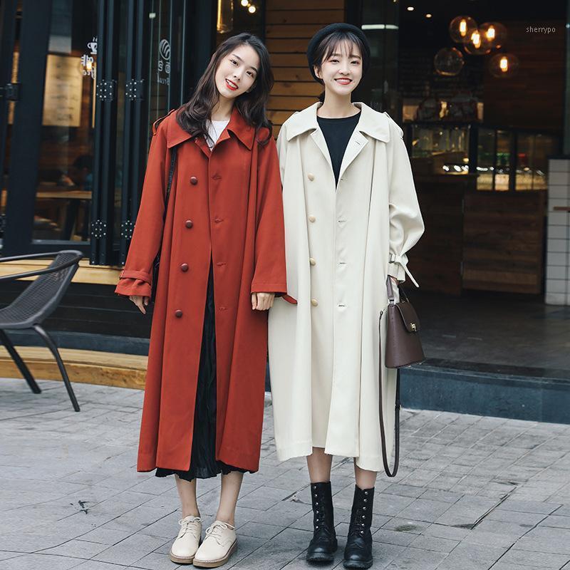 Women' Trench Coats Coat Long Korean 2022 Spring Lapel With Belt Straight-barrel Windbreaker Women Single-breasted Outwear Z1002, Red
Women' Trench Coats Coat Long Korean 2022 Spring Lapel With Belt Straight-barrel Windbreaker Women Single-breasted Outwear Z1002, Red