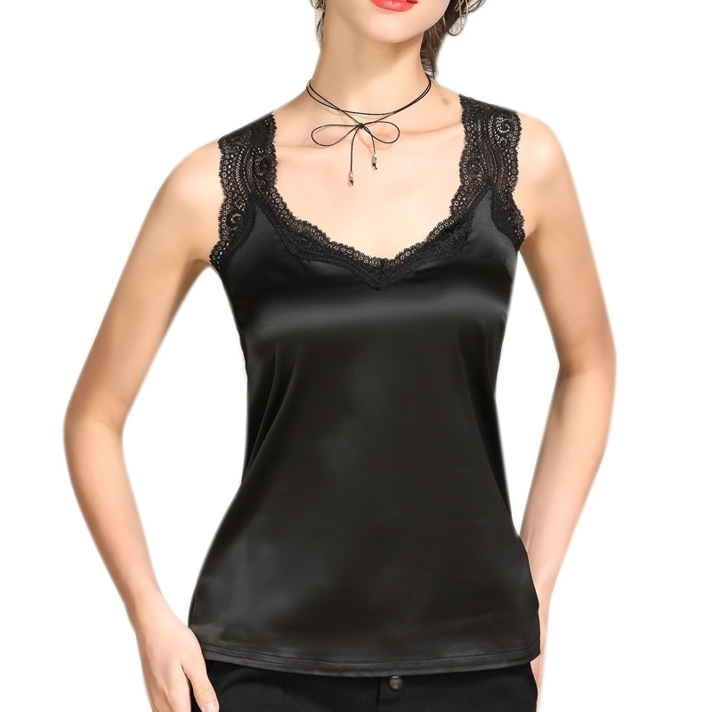 Plus Size Tank Tops Lace Silk Halter Top Women Camisole Summer Style Sexy Sleeveless Vest Slim White Crop Top Women Camis Y200422
Plus Size Tank Tops Lace Silk Halter Top Women Camisole Summer Style Sexy Sleeveless Vest Slim White Crop Top Women Camis Y200422