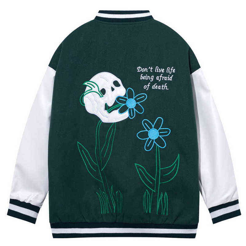 Hip Hop Baseball Jacket Coat Men Bone Flower Embroidery Patchwork Couple Streetwear Oversized Varsity Bomber Retro Jacket 2021 T220728, Black
Hip Hop Baseball Jacket Coat Men Bone Flower Embroidery Patchwork Couple Streetwear Oversized Varsity Bomber Retro Jacket 2021 T220728, Black