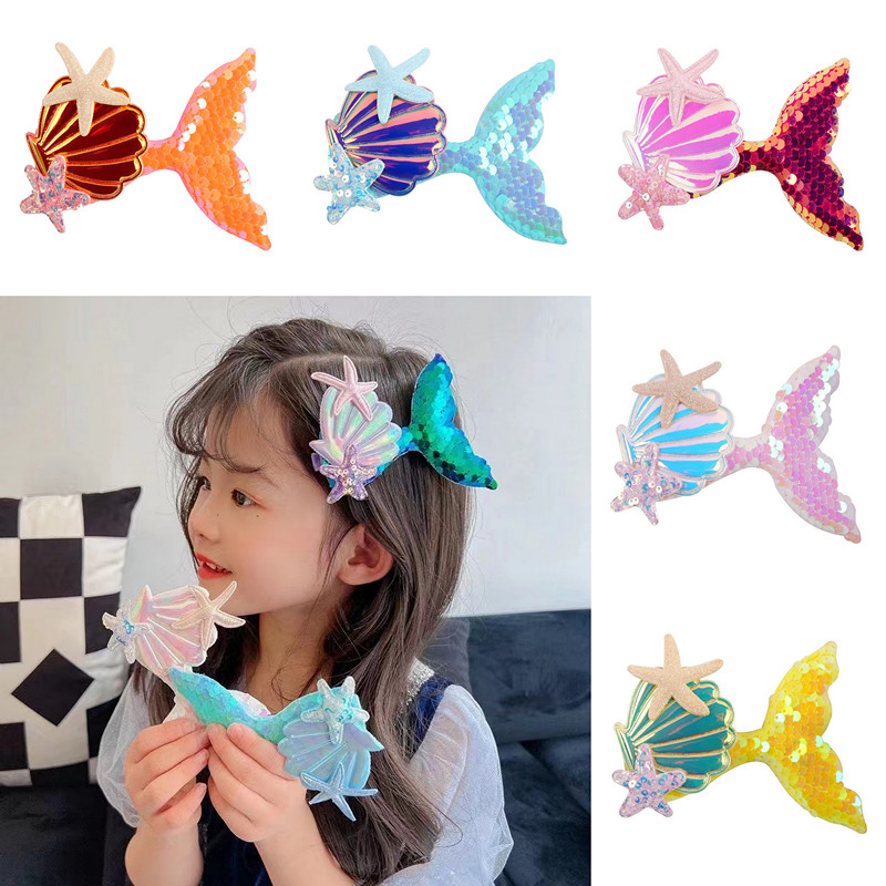 5 Inch Baby Hair Clip Mermaid Accessories With Starfish Shell Little Girl Barrette Sequins Cute For Party, Mix randomly
5 Inch Baby Hair Clip Mermaid Accessories With Starfish Shell Little Girl Barrette Sequins Cute For Party, Mix randomly