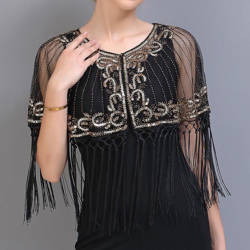 Scarves Women Vintage 1920s Shawl Beaded Sequin Fringe Flapper Bolero Sheer Floral Embroidery Mesh Shrug Cape Fancy Party Cover Up
Scarves Women Vintage 1920s Shawl Beaded Sequin Fringe Flapper Bolero Sheer Floral Embroidery Mesh Shrug Cape Fancy Party Cover Up