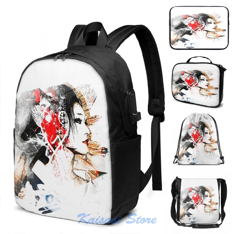 Backpack Funny Graphic Print Japanese Geisha USB Charge Men School Bags Women Bag Travel Laptop, Drawstring bag
Backpack Funny Graphic Print Japanese Geisha USB Charge Men School Bags Women Bag Travel Laptop, Drawstring bag