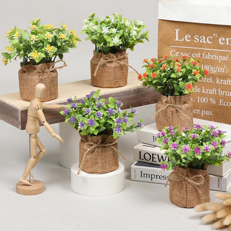 Decorative Flowers & Wreaths Rope Bag Bionic Potted Plant Artificial Eye-catching Mini Fake Charming Plants For Home Decor 
Decorative Flowers & Wreaths Rope Bag Bionic Potted Plant Artificial Eye-catching Mini Fake Charming Plants For Home Decor