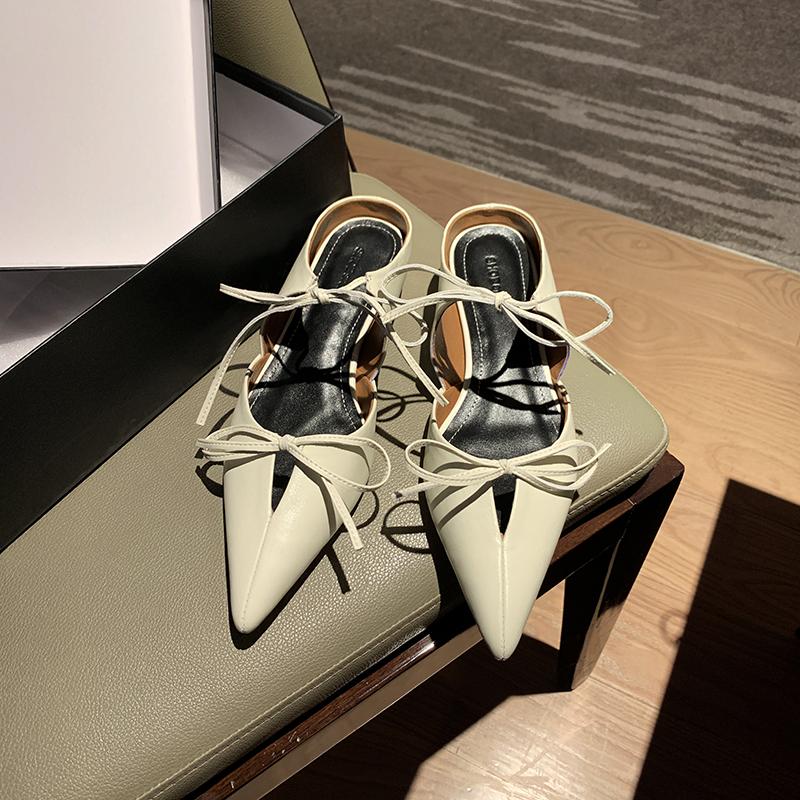 Slippers QZYERAI Sexy Pointy Toe Mules Women Leather Black Dress Shoes For Genuine, Beige
Slippers QZYERAI Sexy Pointy Toe Mules Women Leather Black Dress Shoes For Genuine, Beige